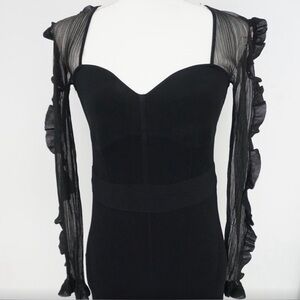 Herve Leger Black Midi Dress